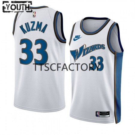 Maillot Basket Washington Wizards Kyle Kuzma 33 Nike 2022-23 Classic Edition Blanc Swingman - Enfant